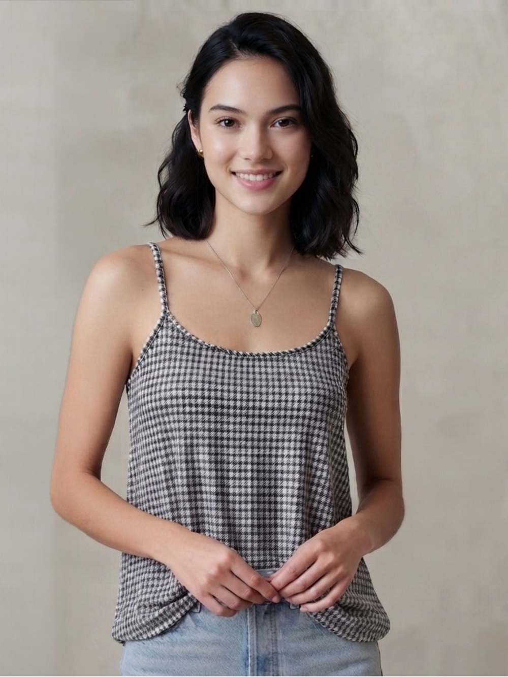 Black & White Gingham Cami